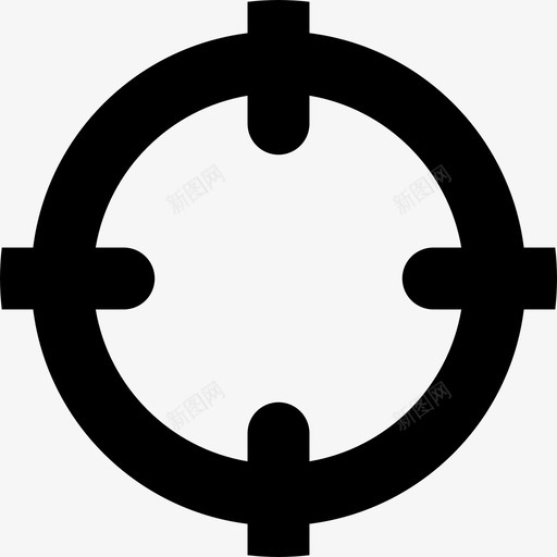 位置十字准线gps图标svg_新图网 https://ixintu.com gps 位置 十字准线 十字线 指针 目标 移动