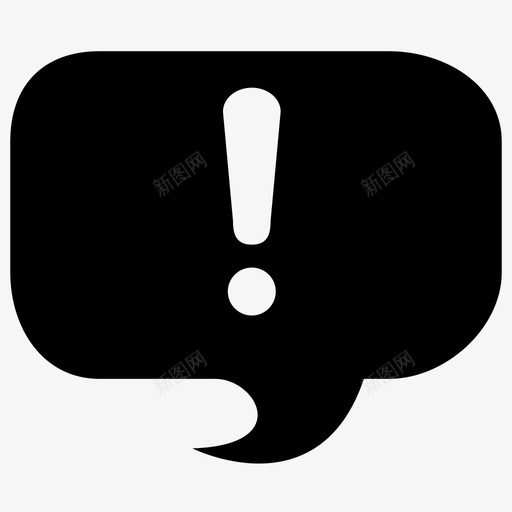 提醒警告聊天图标svg_新图网 https://ixintu.com omg 危险 提醒 文本 禁止 聊天 警告 通知