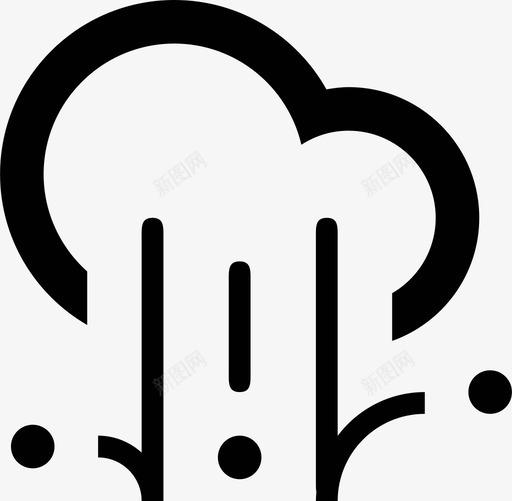冰雹高潮气候云降水图标svg_新图网 https://ixintu.com 云 冰雹 天气 气候 降水 风暴 高潮