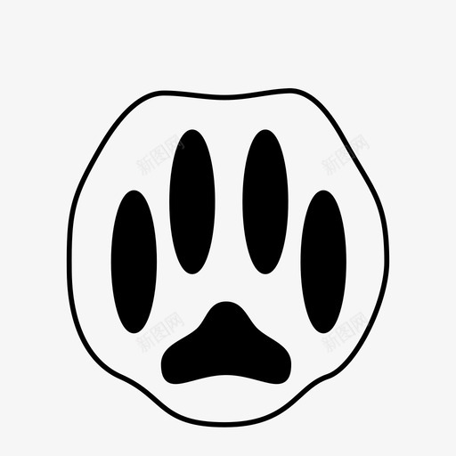 爪印动物猫爪图标svg_新图网 https://ixintu.com 动物 爪印 猫爪 脚印 踪迹 轨迹