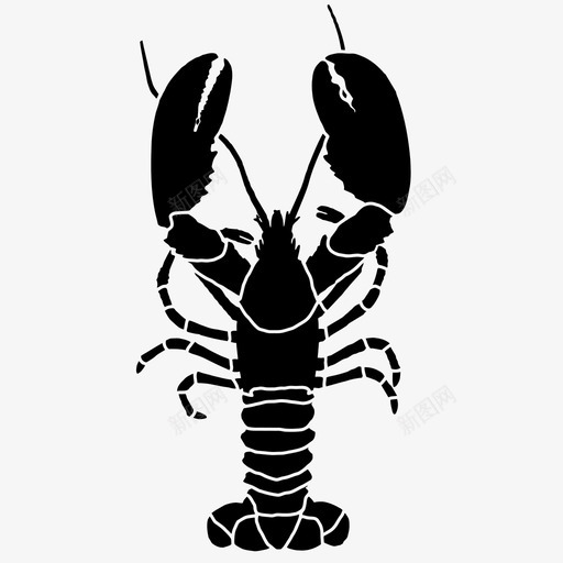 龙虾海鲜螯虾海洋缅因州图标svg_新图网 https://ixintu.com 动物 水 海洋 海鲜 缅因州 螯虾 龙虾