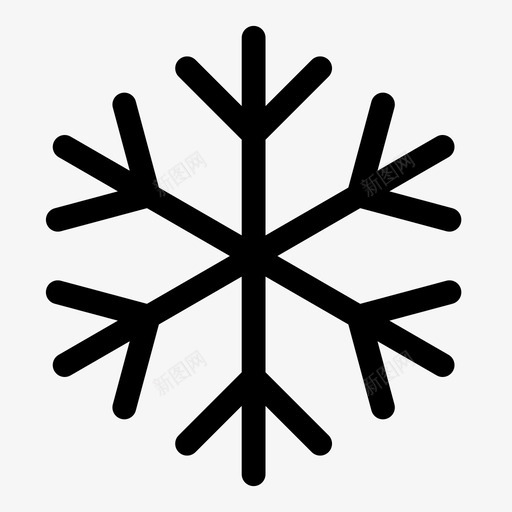 雪花寒冷天气预报图标svg_新图网 https://ixintu.com 冬季 冰冻 天气 天气预报 寒冷 温度 雪花 霜冻