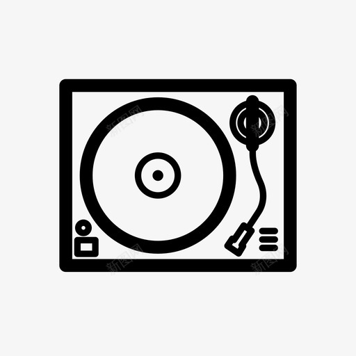 转盘djdj套装图标svg_新图网 https://ixintu.com dj dj套装 唱片 录音机 转盘 音乐