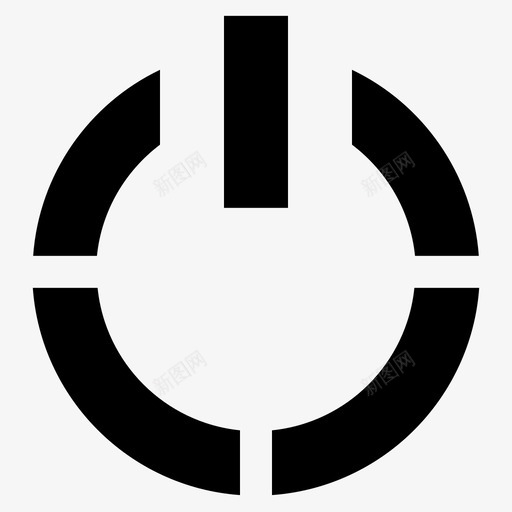 电源关开图标svg_新图网 https://ixintu.com 关 开 电源 重启