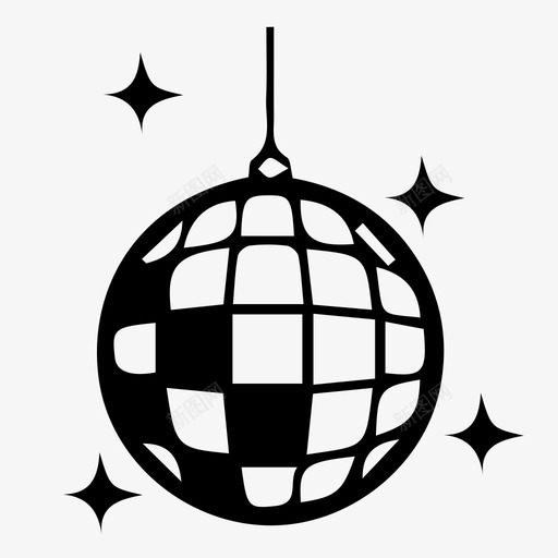 迪斯科舞会复古派对图标svg_新图网 https://ixintu.com 俱乐部 复古 派对 灯光 舞蹈 装饰 迪斯科舞会 闪耀 音乐