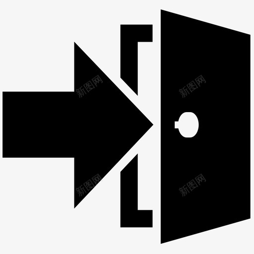 登录箭头门进入入口图标svg_新图网 https://ixintu.com 入口 打开 登录 箭头 进入 门
