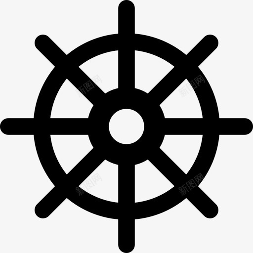 船轮舵丁满图标svg_新图网 https://ixintu.com 丁满 舵 船轮