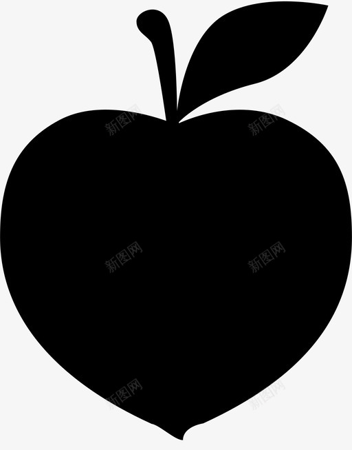 桃苹果食物图标svg_新图网 https://ixintu.com 健康 桃 植物 橙色 水果 生长 自然 苹果 食物