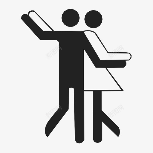 跳舞情侣女人图标svg_新图网 https://ixintu.com 女人 情侣 舞伴 跳舞