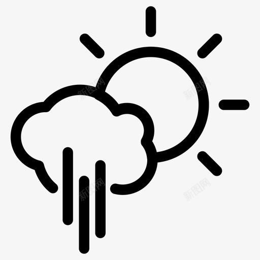 白天下雨恶劣天气云雨天图标svg_新图网 https://ixintu.com 下雨 云雨天 太阳 恶劣天气 晴天 晴朗的一面朝上 暴雨 白天下雨 雨云