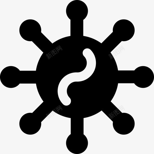 病毒传播生病图标svg_新图网 https://ixintu.com 传播 健康不良 健康危害 器官 感染 生病 病毒
