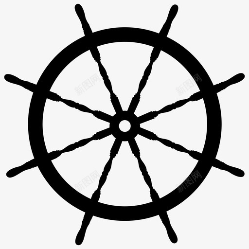 船轮船航海图标svg_新图网 https://ixintu.com 大海 方向盘 航海 船 船轮