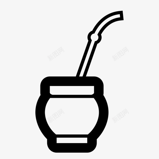 伙计饮料杯子图标svg_新图网 https://ixintu.com 伙计 吸管 杯子 茶 茶logo 饮料