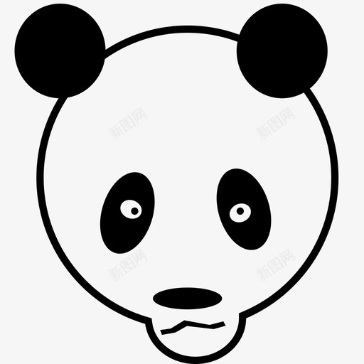 熊猫动物熊图标svg_新图网 https://ixintu.com 动物 可爱 头 幻想 熊 熊猫