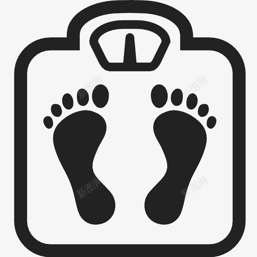 体重秤站立肥胖图标svg_新图网 https://ixintu.com 体重 体重秤 健康 浴室 站立 肥胖 脂肪 脚 脚印