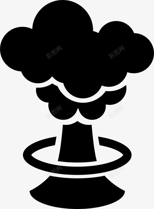 蘑菇云原子弹爆炸图标svg_新图网 https://ixintu.com 原子弹 战争 有毒 核弹 核爆炸 爆炸 蘑菇云