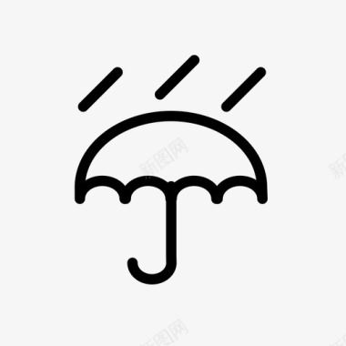 雨水雨伞下雨图标图标