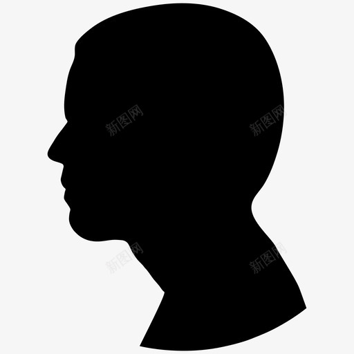 人脸头图标svg_新图网 https://ixintu.com 人 头 用户 用户档案 脸 轮廓