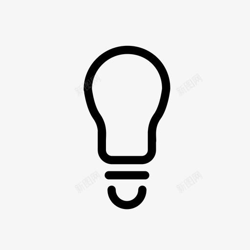 灯泡电照明图标svg_新图网 https://ixintu.com 灯泡 照明 电