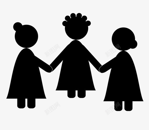 妇女网络非洲社区图标svg_新图网 https://ixintu.com 团队 女性 妇女网络 支持 社区 非洲