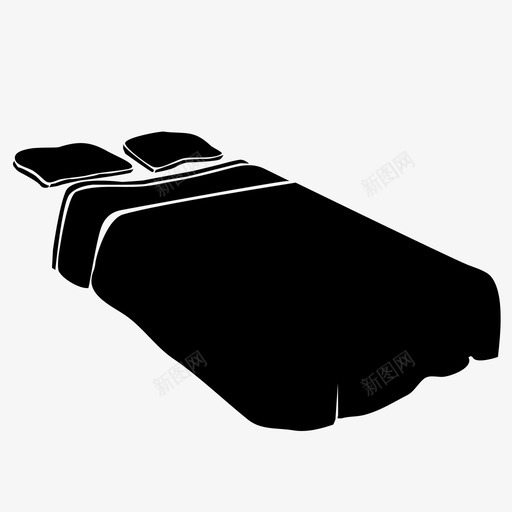 床上用品毯子被子图标svg_新图网 https://ixintu.com 床上用品 床单 枕头 毯子 睡眠 被子
