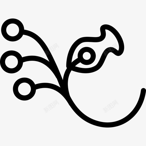 枝上有三粒种子的花自然的花的图案图标svg_新图网 https://ixintu.com 枝上有三粒种子的花 自然的 花的图案