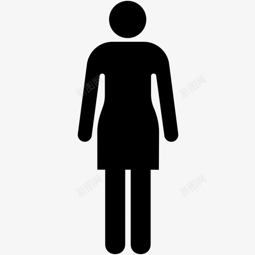 女人衣服女孩图标svg_新图网 https://ixintu.com 人 人类 厕所 女人 女孩 衣服