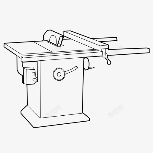 台锯切割电动工具图标svg_新图网 https://ixintu.com 切割 台锯 木工 电动工具 车间