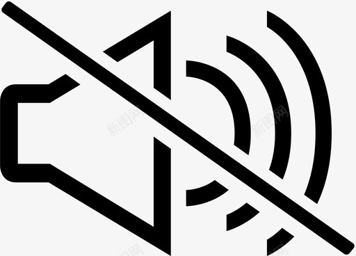 静音噪音声音图标svg_新图网 https://ixintu.com 噪音 声音 扬声器静音 静音