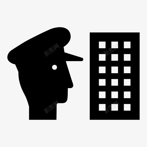 保安看门狗警戒图标svg_新图网 https://ixintu.com 人 保安 保护 国家安全局 摩天大楼 监视 看门狗 警戒 邻里守望 间谍