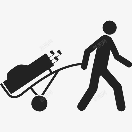 高尔夫球童球杆人运动图标svg_新图网 https://ixintu.com 人 球杆 运动 高尔夫球童