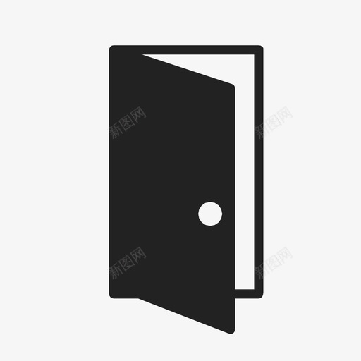 门门把手门口图标svg_新图网 https://ixintu.com 入口 出口 打开 离开 门 门口 门把手