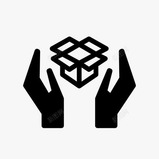 包装装运发送图标svg_新图网 https://ixintu.com 包装 发送 小心 小心轻放 拆封 接收 装箱 装运 邮资
