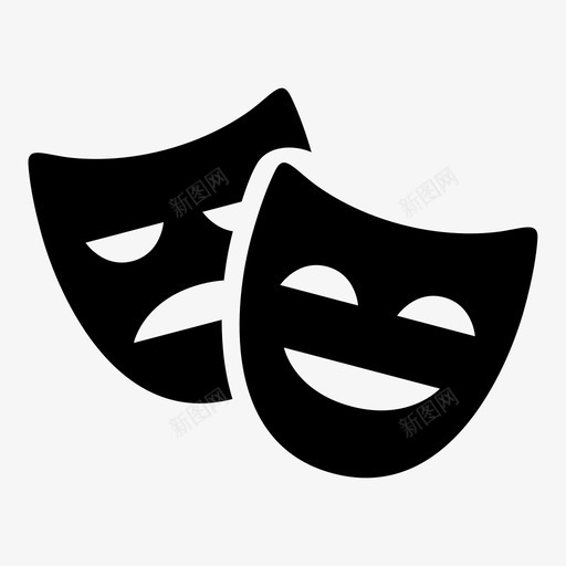 戏剧表演演员图标svg_新图网 https://ixintu.com 喜剧 女演员 悲剧 戏剧 演员 艺术 表演