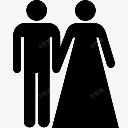 婚礼结婚结合人合伙图标svg_新图网 https://ixintu.com 人 合伙 婚姻 婚礼 男人 结合 结婚