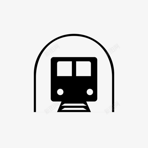 地铁公共交通乘车图标svg_新图网 https://ixintu.com 乘车 公共交通 地铁 火车