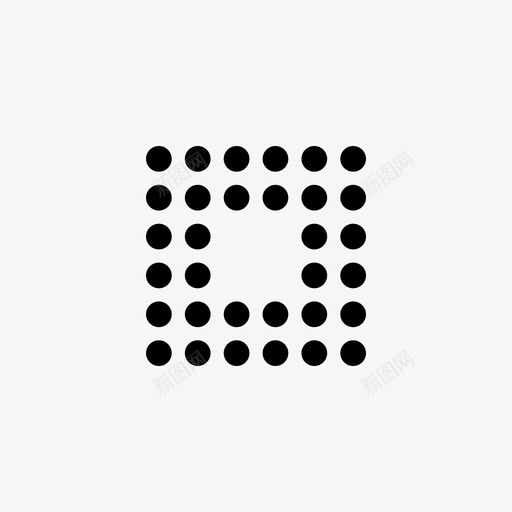 正方形中心裁判点图标svg_新图网 https://ixintu.com 中心裁判 形状 框 正方形 点