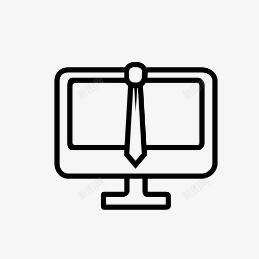 电脑老板领带图标svg_新图网 https://ixintu.com 工作 电脑 老板 领带