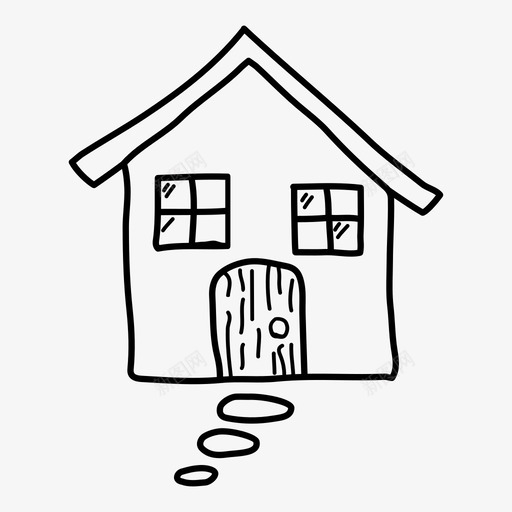 房子洋娃娃屋门图标svg_新图网 https://ixintu.com 住所 家 庇护所 房子 洋娃娃屋 窗户 门 门口