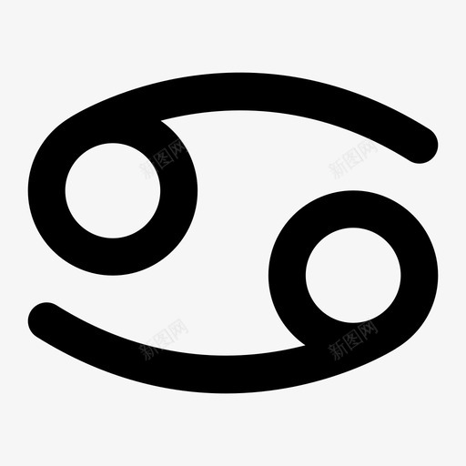 巨蟹座占星术星座图标svg_新图网 https://ixintu.com 十二宫 占星术 巨蟹座 星座