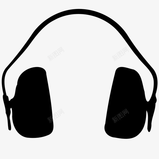 耳罩护耳器防护图标svg_新图网 https://ixintu.com 安全 护耳器 耳罩 车间 防护