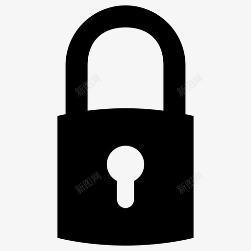 锁钥匙孔挂锁图标svg_新图网 https://ixintu.com 安全 挂锁 钥匙孔 锁