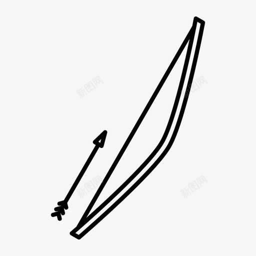 弓射箭弓箭图标svg_新图网 https://ixintu.com 射箭 弓 弓箭 森林图标 狩猎