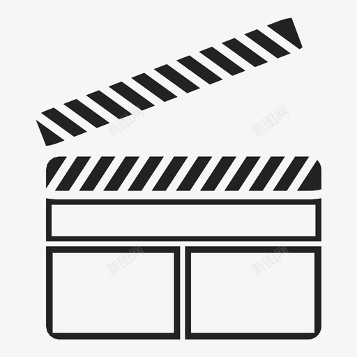 拍板电影拍手导演图标svg_新图网 https://ixintu.com 剪辑 卷片 导演 拍板 电影拍手