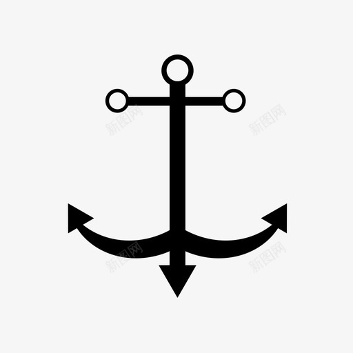 锚船海图标svg_新图网 https://ixintu.com 水 水手 海 海事 海洋 港口 码头 船 锚