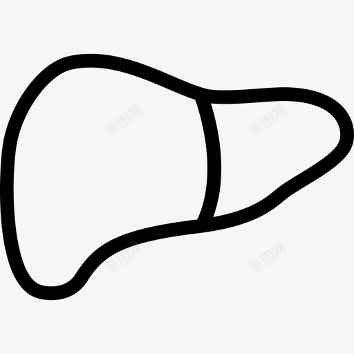 肝脏医学身体部位图标svg_新图网 https://ixintu.com 医学 肝脏 身体部位