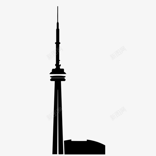 cn塔电视高层图标svg_新图网 https://ixintu.com cn塔 dome gta 加拿大 大楼logo 安大略省 建筑 摩天大楼 电视 结构 里格斯 高层