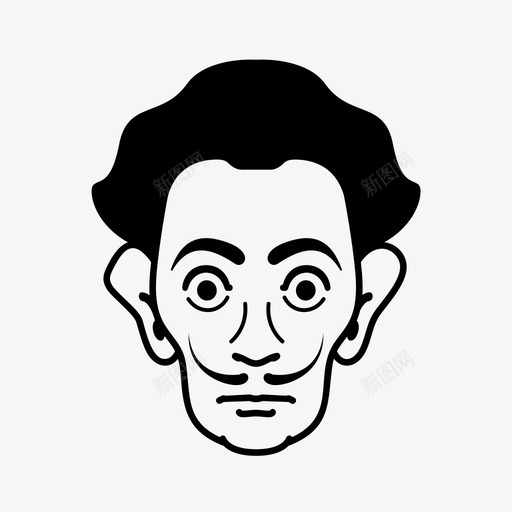 萨尔瓦多达利超现实主义西班牙语图标svg_新图网 https://ixintu.com 人 现代艺术 画家 胡子 萨尔瓦多达利 西班牙 西班牙语 超现实主义