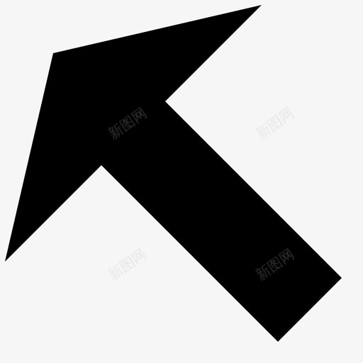 左上箭头填充大图标svg_新图网 https://ixintu.com 倾斜 填充 大 左上箭头 标志性 粗
