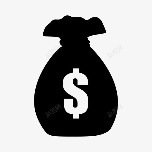 钱袋子一袋钱图标svg_新图网 https://ixintu.com 一袋钱 现金 美元 袋子 钞票 钱 钱袋 银行